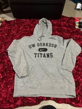 Nike Gray UW Oshkosh Titans Zip-Up style Hoodie